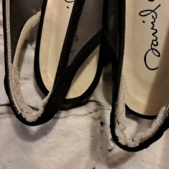 David Aaron sling back flats black size 6.5 - Picture 3 of 5